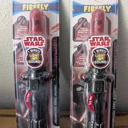 Disney Star Wars Toothbrush Light SaberFirefly Star Wars Kylo Ren Light Saber Light-Up Timer Toothbrush Works. New