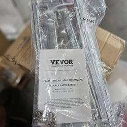 VEVOR 12"Wx21"Dx15"H Pull Out Cabinet Organizer, Heavy Duty Slide Out Pantry Shelves, Steel Roll Out Drawers, Sliding Drawer Storage for Home Under Si