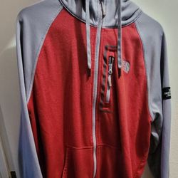 The North Face Red & Gray Hoodie