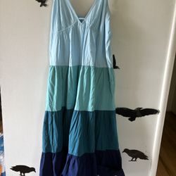 A.n.a Women’s Color Block Sleeveless Long Dress Size XXL 