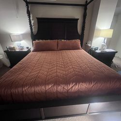 Ashley Bedroom Set (king Bed) And 2 Night Stands 