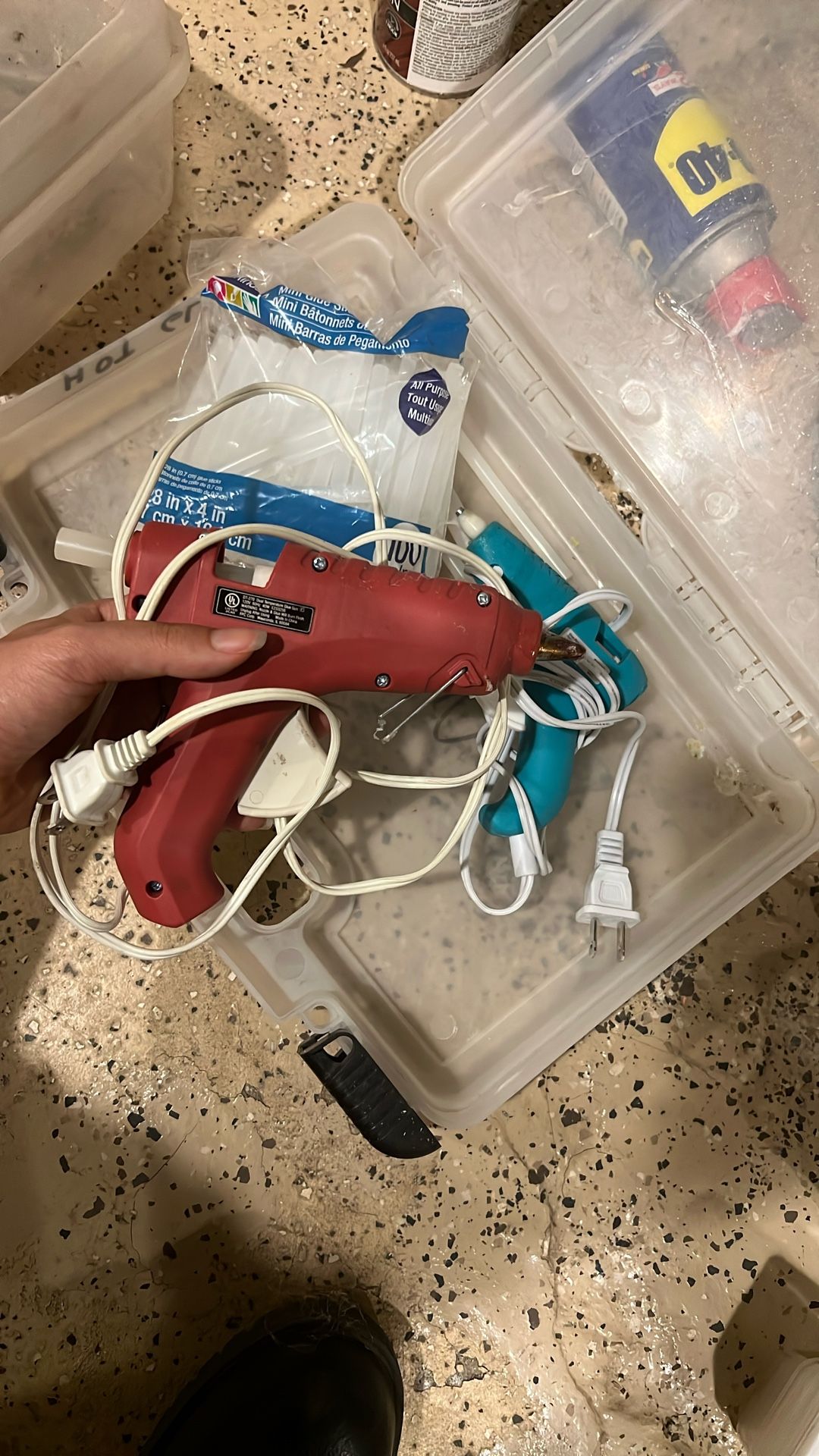 Glue Guns (2), Glue Sticks, & Case