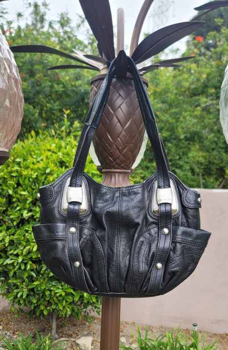 Vtg B Makowsky Leather Handbag Shoulder Bag 