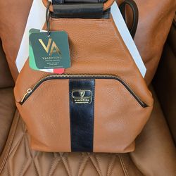 Pebble leather backpack