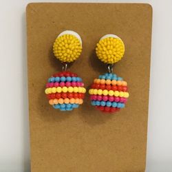 NEW Boho Beaded Ball Drop Earrings