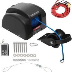 **PLEASE READ DESCRIPTION** 45LBS Boat Electric Anchor Winch Boat Anchor Winch with Remote Control & 100ft Anchor Rope 12V Anchor Windlass Kit for 24f