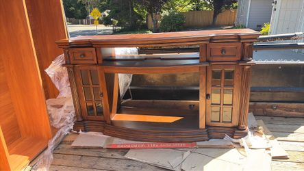 TV- FIREPLACE-SHELF- CABINET