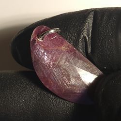 Holographic Natural Ruby Sapphire Pendant
