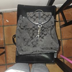 Black Coach Backpack