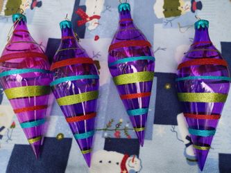 4 Extra Large Outdoor Christmas Ornaments