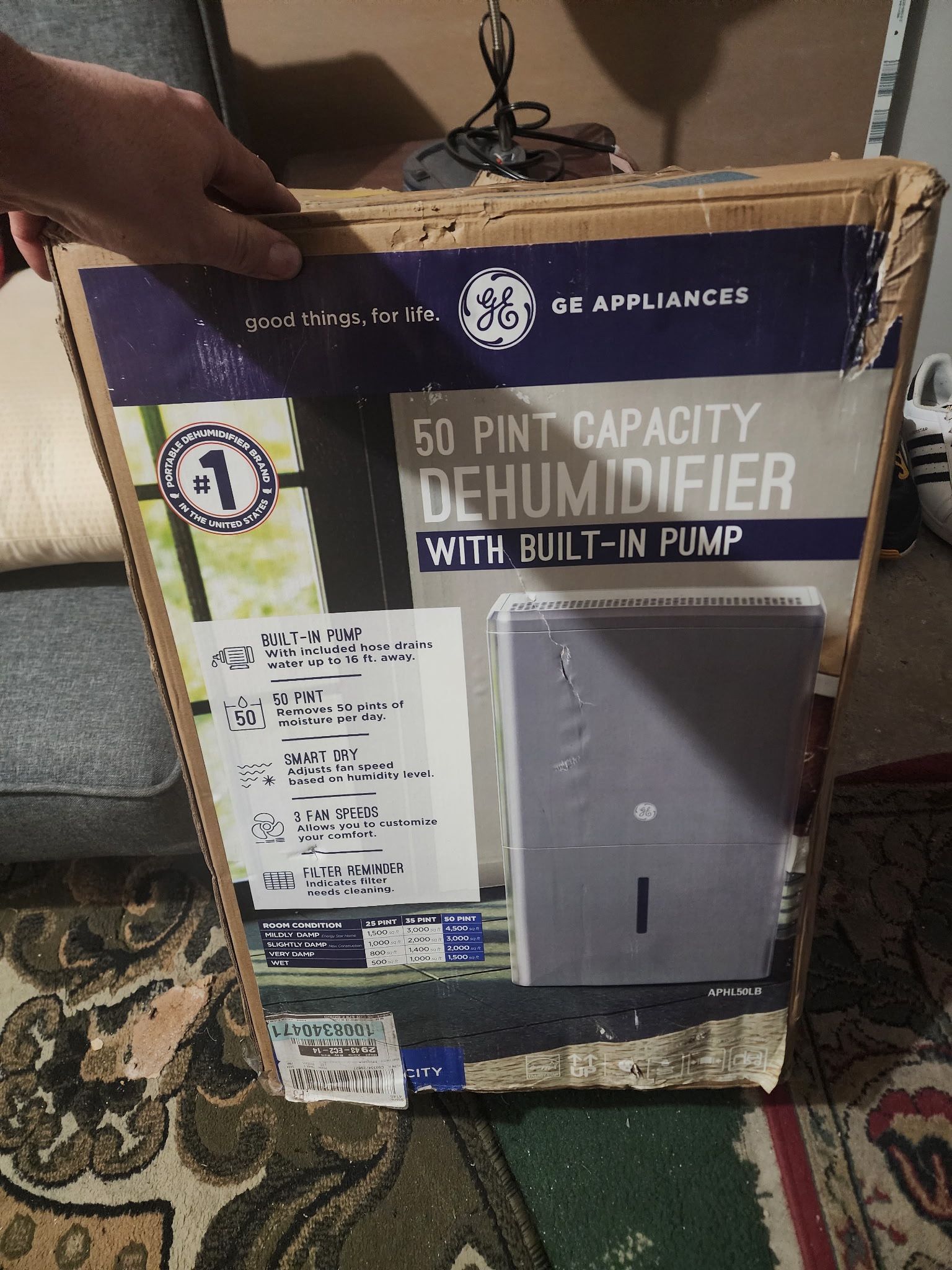 50 PINT CAPACITY DEHUMIDIFIER