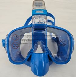 Blue Full-Face Snorkeling Mask ā 180° Panoramic View š¤æš