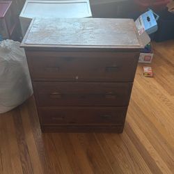 Older Wooden Nightstand 
