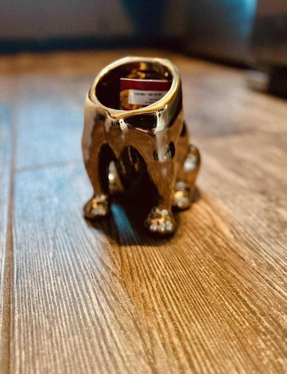 Gold Dog Body Jar