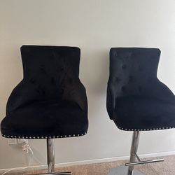 Black Velvet Barstools