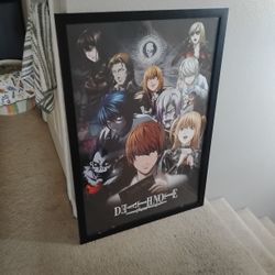 Death note Poster With Black Frame $8.00