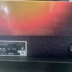 Jordan 3 Retro J Balvin Size 10 (NEW)