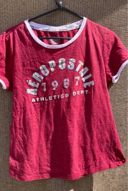 Aeropostale Women’s Shirt Short Sleeve Red Women’s Sz L