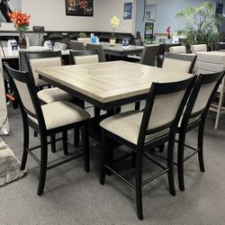 7PC Counter Height Dining Table Set 