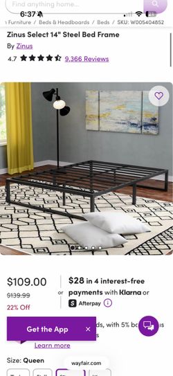 Free Queen platform bed frame