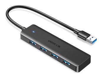 4 Ports USB A Splitter Ultra-Slim USB Expander for Mouse, Keyboard, Flash Drive, U Disk, Printer Compatible with Laptop, Desktop PC, Xbox, PS5, and Mo