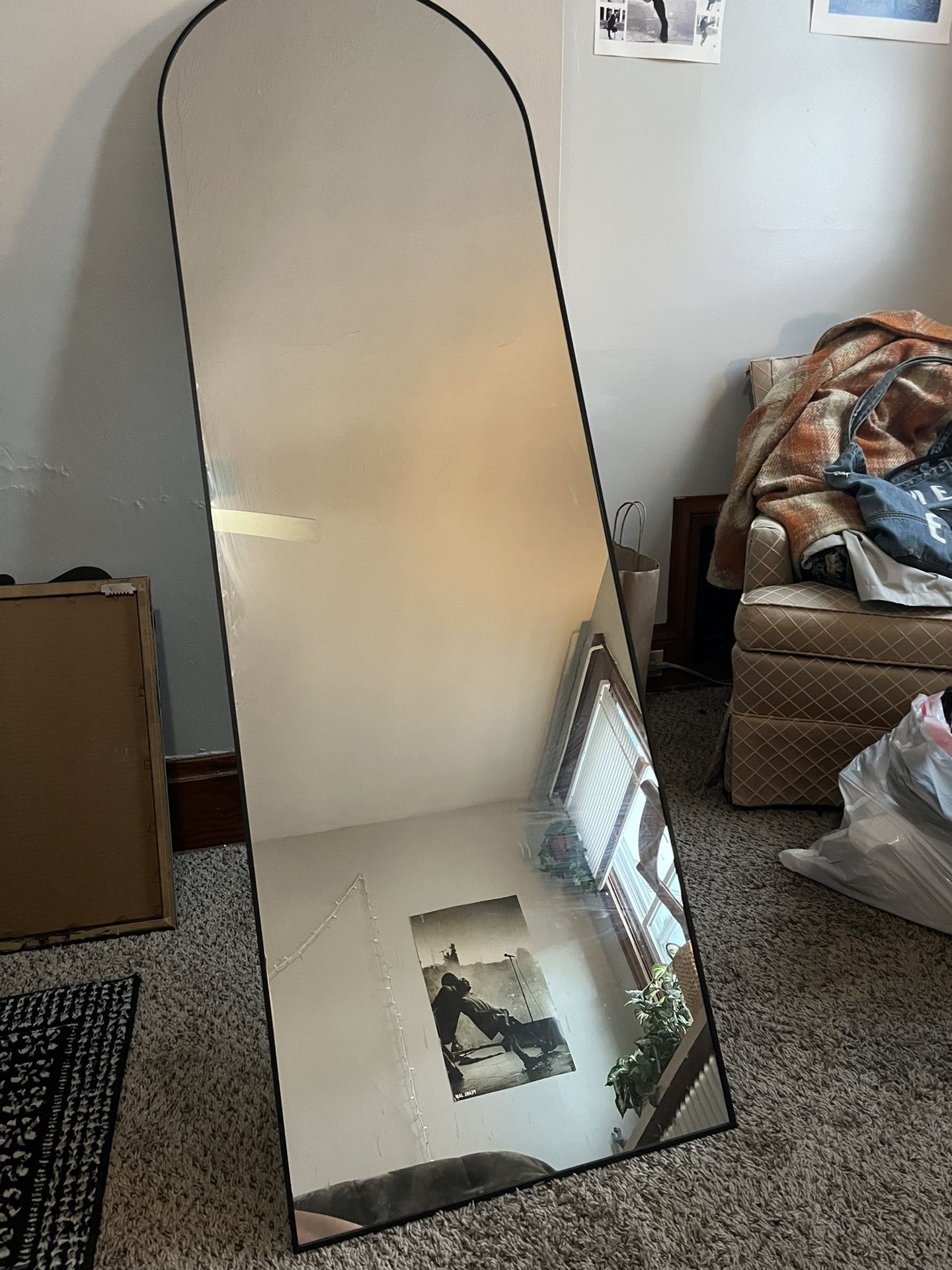 Round Framed Full Length Mirror