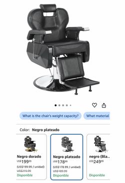 Sillón de barbería profesional nuevo en su caja