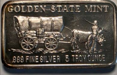 5 oz vintage fine silver bar