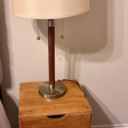 Bedside Table & Lamp