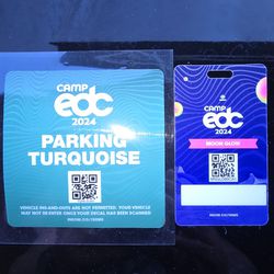  CampEdc 2024 W/Parking Pass Turoise 