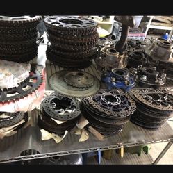 Sprocket and hubs and Rotors $30 each 