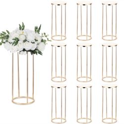 2pc gold metal centerpieces 