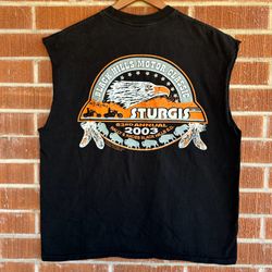 Sturgis 63rd Annual Motorcycle Rally NAPA Promo Sleeveless Shirt XL 2003