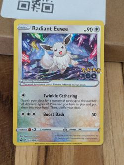 Radiant Eevee SWSH230 Black Star Promo Pokemon GO Holo Promo Card NM