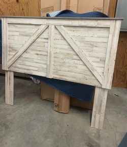 Farmhouse Style Full/Queen Size Wood Headboard