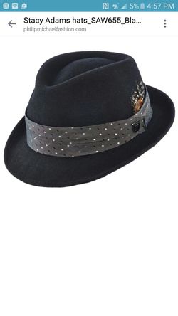 Stacy Adams Hats Wool Fedora SAW655-Blback