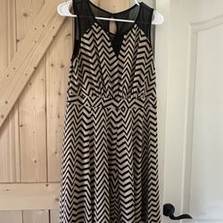 Black And Tan Chevron Dress 