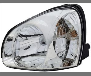 Driver Side Headlight for Hyundai Santa Fe 2003- 2006 Halogen With bulb(s) Fits Base, GL, GLS, Limited & LX, Built From 07/14/03 Replaces # 251