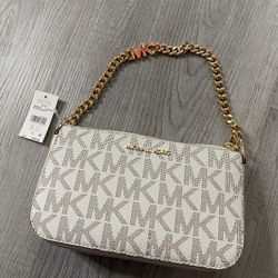 Cream & Gold Michael Kors Shoulder Bag