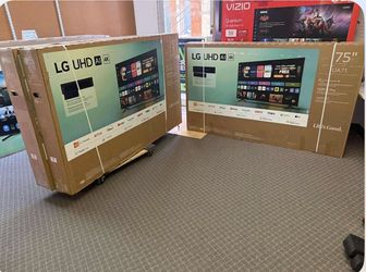 75 LG TV Smart 4K HDTV $55 down on Financing free delivery six month warranty