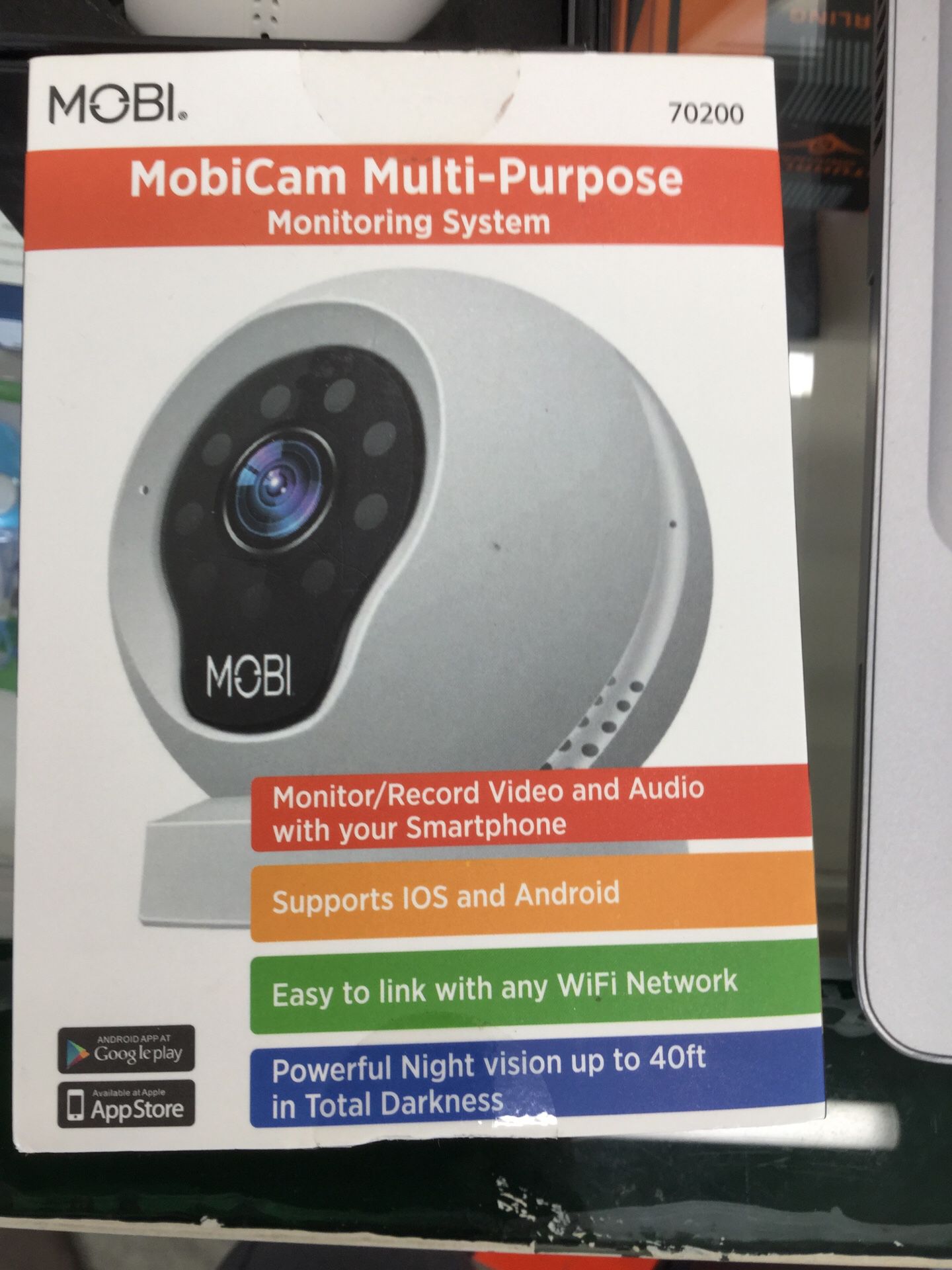 Mobi Mobicam multi purpose WiFi video baby monitor opened box looks new