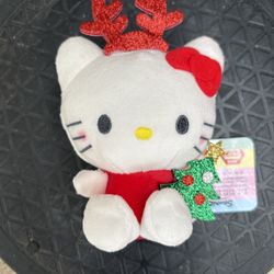 Hello Kitty Christmas Plushie Keychain!