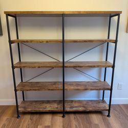 [PENDING] Industrial wood metal bookcase 