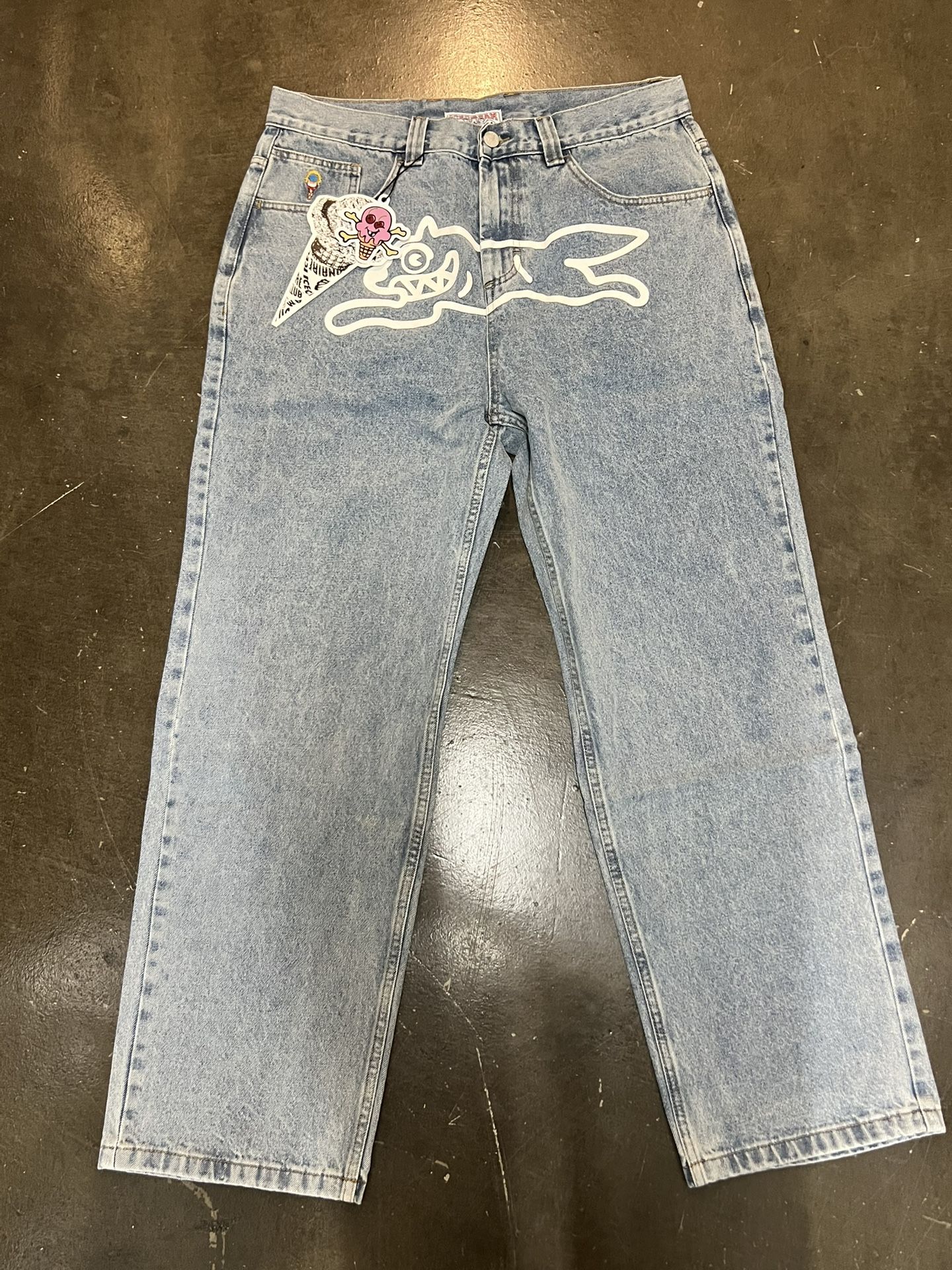 Ice cream light blue baggy jeans