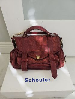 Proenza Schouler PS1 Medium Lux Crimson Leather Satchel Crossbody Bag