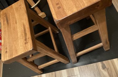 New Price!2 Heavy Wooden Stools