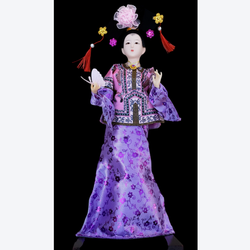 Gorgeous Asian DOLL 12" Handmade with Ornate Dress!