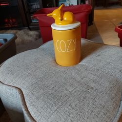 Candle holder with little fox on top