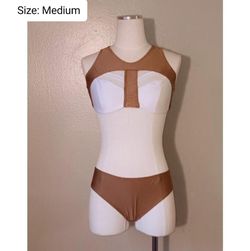 Gold & White Swim Set