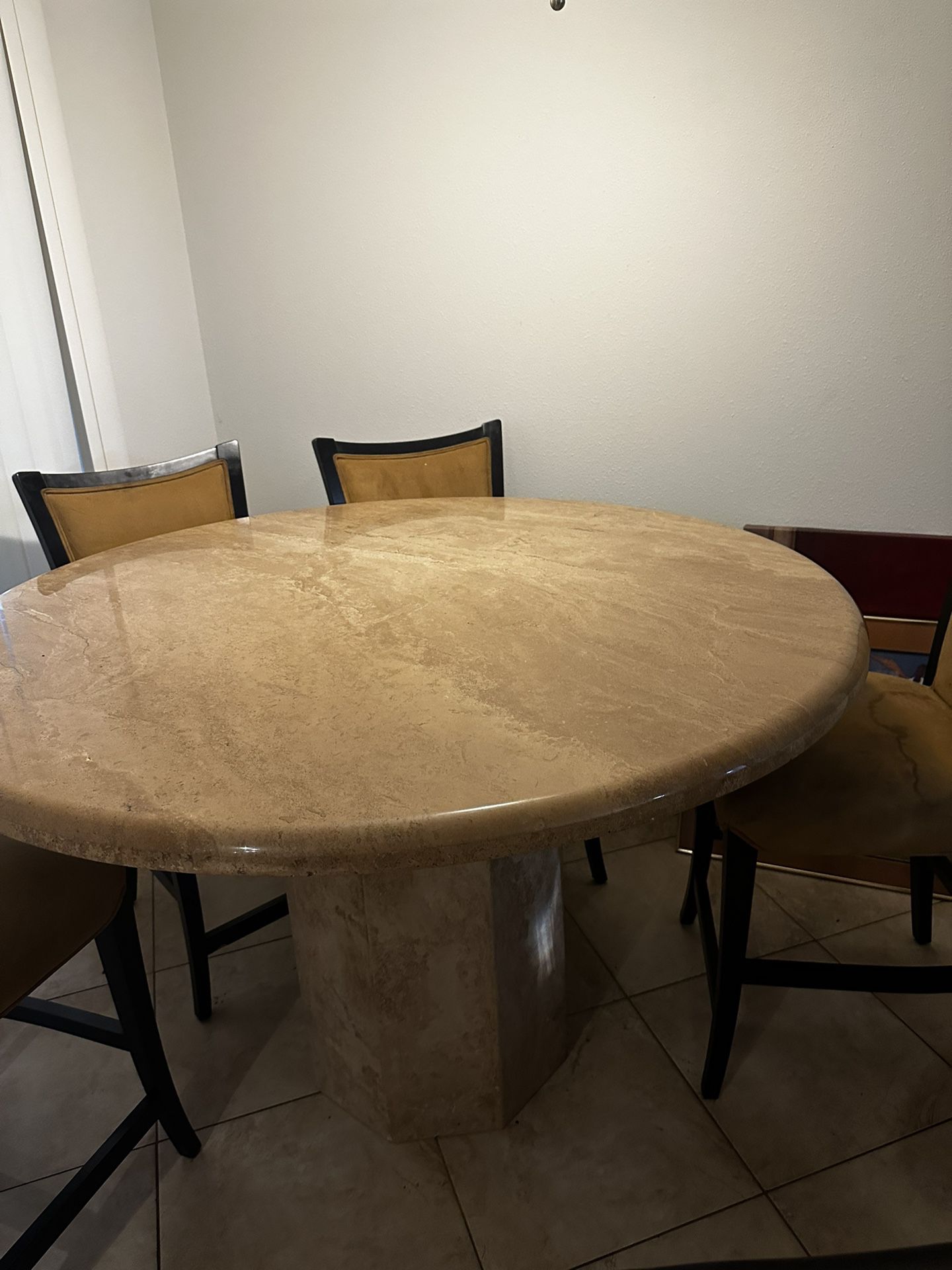 Huge 2 Piece Marble Kitchen Table 